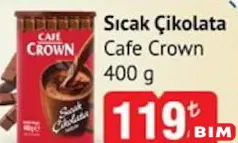 CAFE CROWN SICAK ÇİKOLATA 400 G fiyat ve kampanya bilgisi